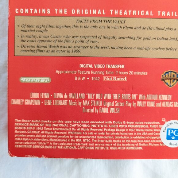 3/$15 They Died with their Boots on (1942) VHS movie Errol Flynn - Picture 5 of 7